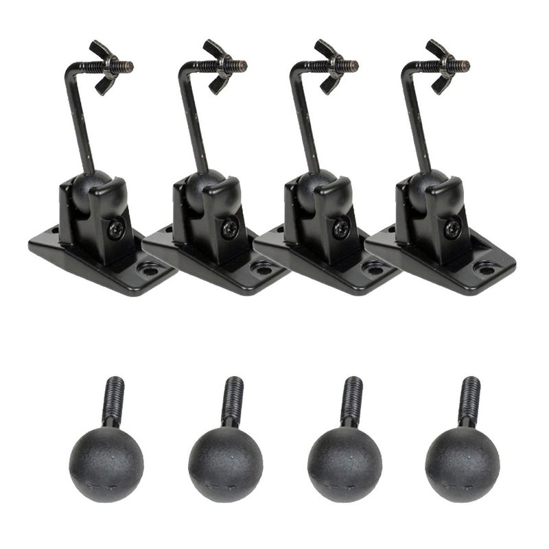 VideoSecu Universal Wall Ceiling Audio Mount for Home Theater Satellite Speaker - 4 Packs MS40B4 WN3 - Image 4